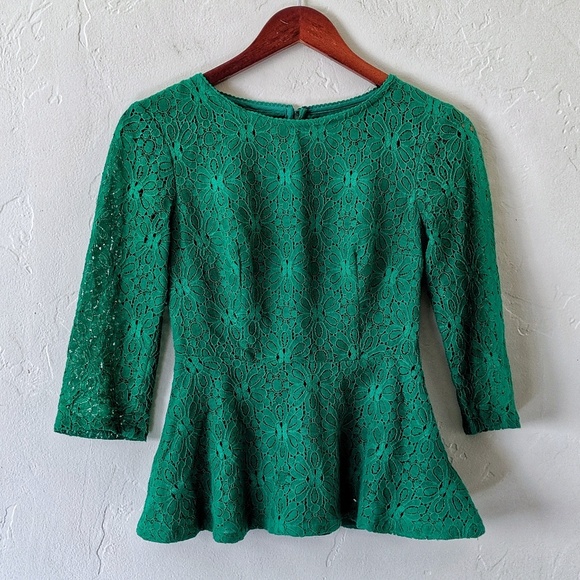 Anthropologie Tops - Anthropologie Lace Peplum Top
